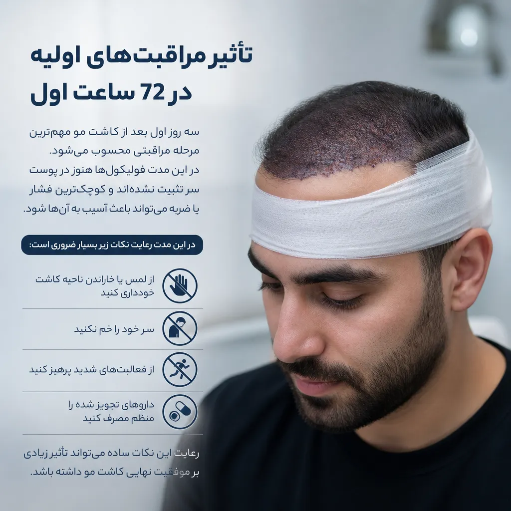 تأثیر مراقبت&zwnj;های اولیه در 72 ساعت اول