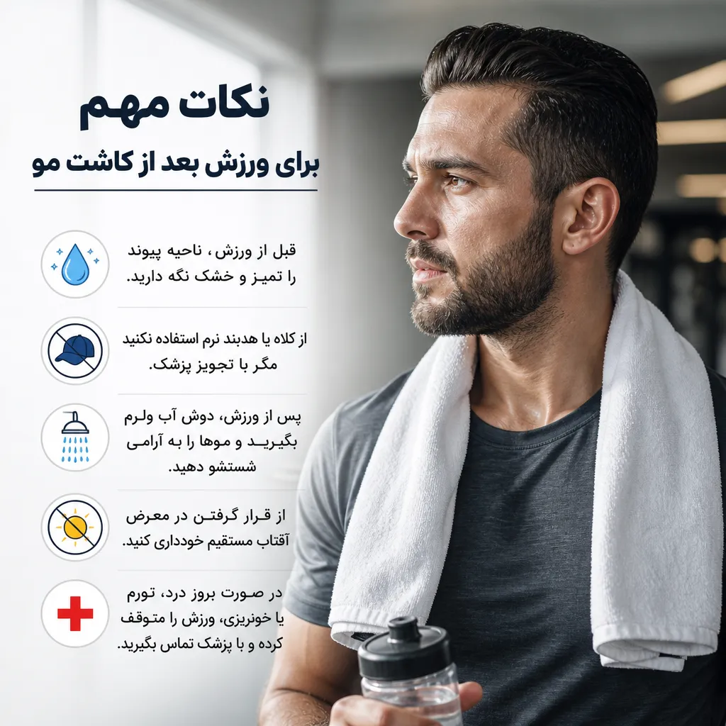 ورزش بعد از کاشت مو از چه زمانی مجاز است؟ زمان شروع پیادهروی، بدنسازی و فوتبال 2 نکات مهم برای ورزش بعد از کاشت مو