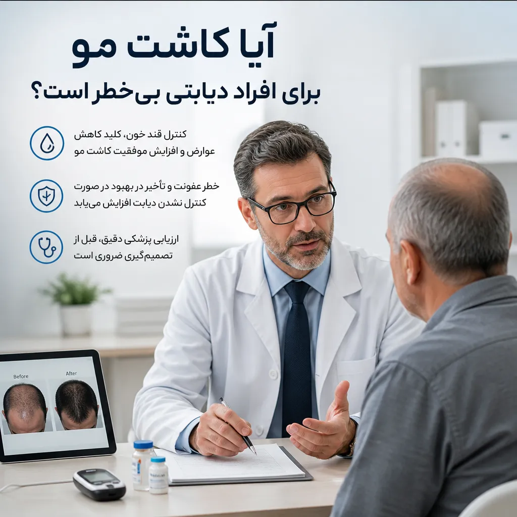 آیا کاشت مو برای افراد دیابتی بی‌خطر است؟