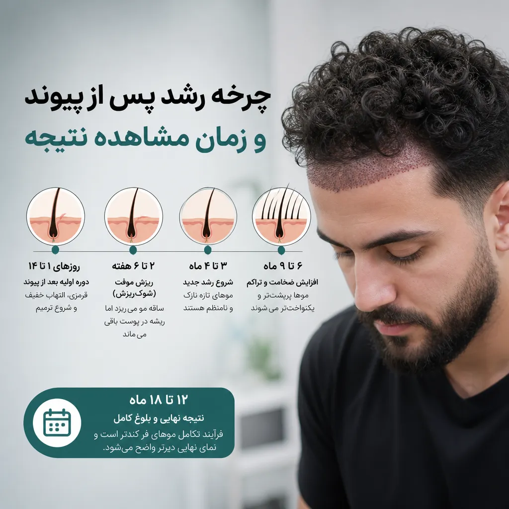 چرخه رشد پس از پیوند و زمان مشاهده نتیجه