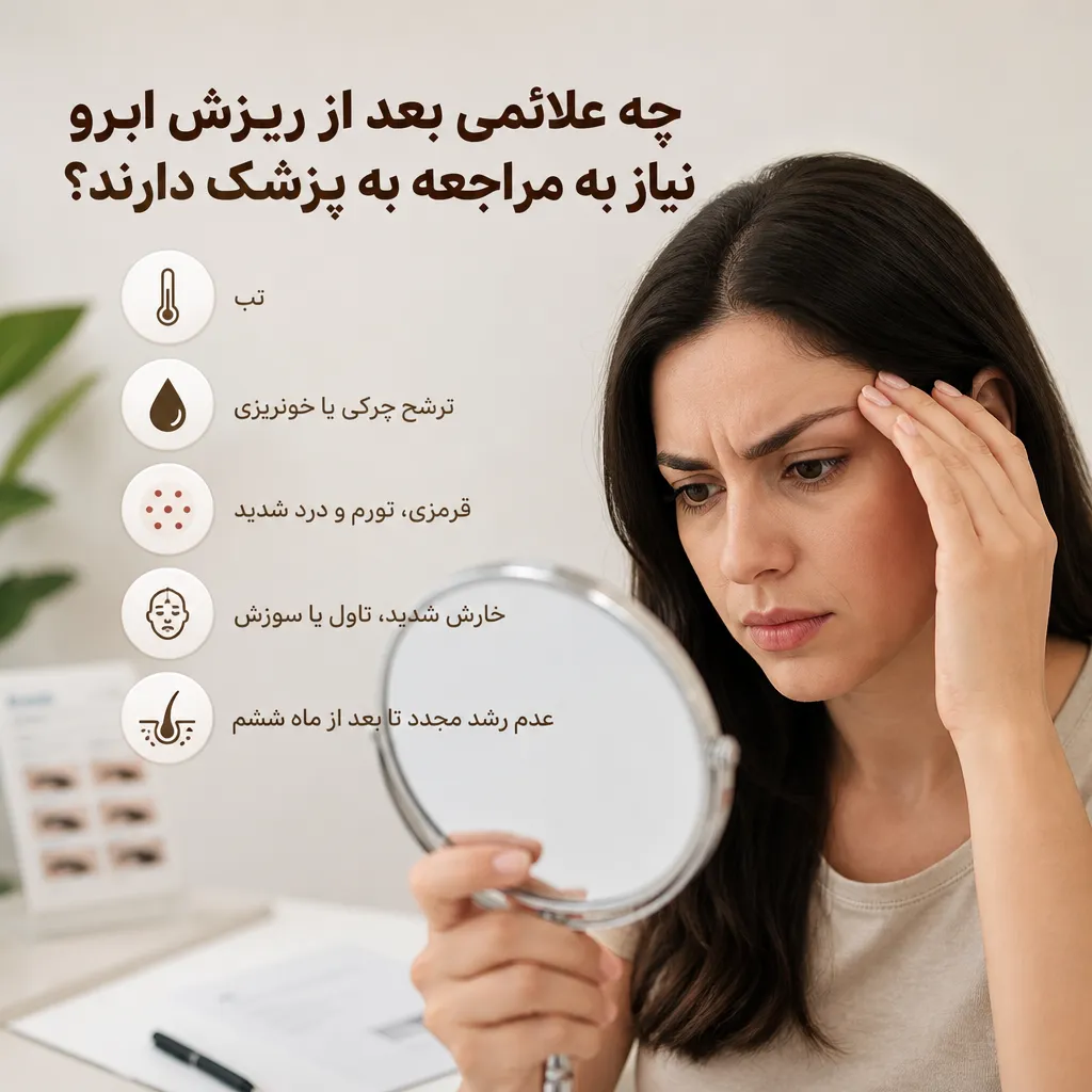 چه علائمی بعد از ریزش ابرو نیاز به مراجعه به پزشک دارند؟