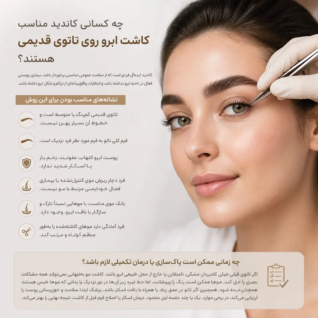 چه کسانی کاندید مناسب کاشت ابرو روی تاتوی قدیمی هستند؟