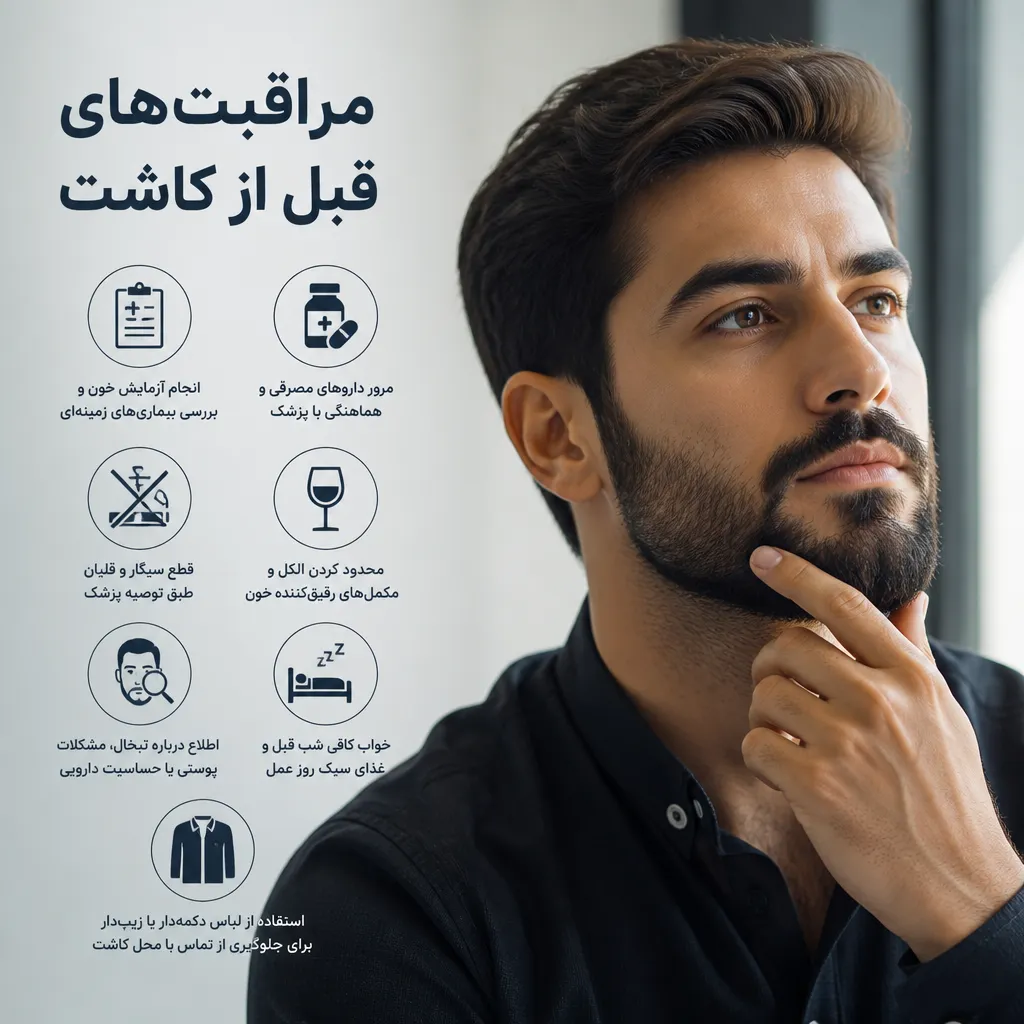 مراقبت‌های قبل از کاشت