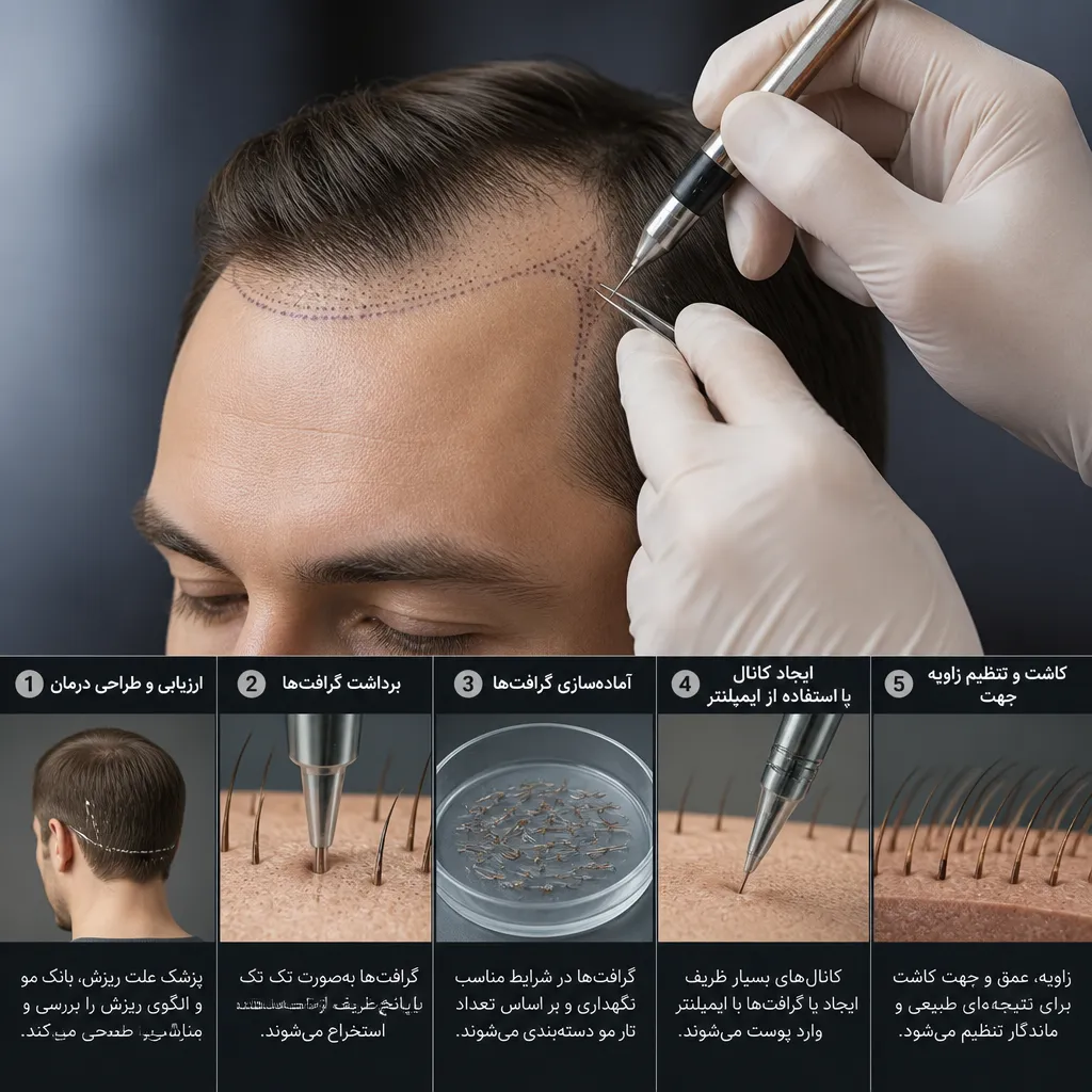 کاشت مو چگونه انجام می‌شود؟